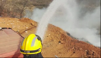 Incêndio na cidade de Germinino.
