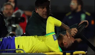 Neymar se lesiona durando joga de Brasil e Uruguai
