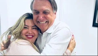 Samantha Cavalca e Jair Bolsonaro