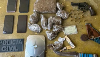Material apreendido pelo DRACO em Cristino Castro