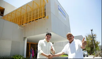 Prefeito Dr. Pessoa e o Secretário Municipal de Educação, Reinaldo Ximenes