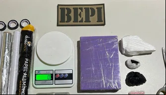 Material apreendido pela PM-PI durante buscas em Picos