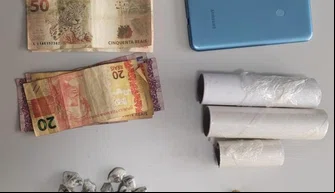 Materiais apreendidos pela Polícia Militar