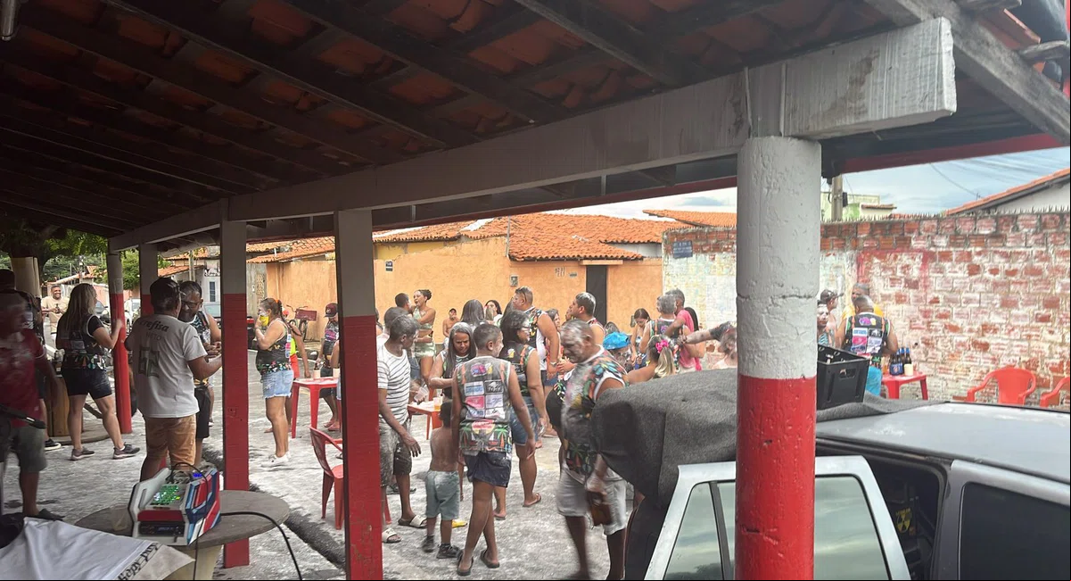 Foliões curtem bloquinho de carnaval no Dirceu II