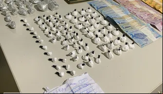 Materiais apreendidos pela Polícia Militar