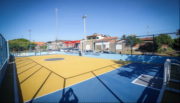Inauguração quadra de Futsal X3 no bairro Bela Vista
